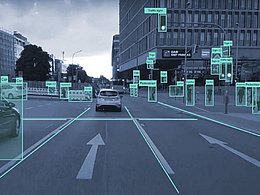 eine künstliche Intelligenz analysiert Straßenverkehr